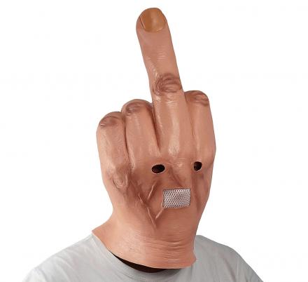 This Giant Middle Finger Halloween Mask Might Be The Ultimate Costume For 2023