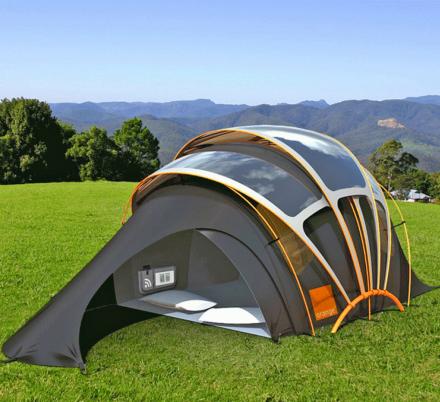 This Solar Tent Has Heated Floors, Wi-Fi, and It Illuminates at Night
