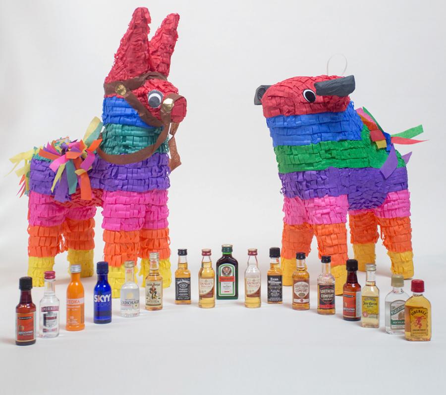 A Booze Pinata That Spits Out Mini Bottles Of Alcohol