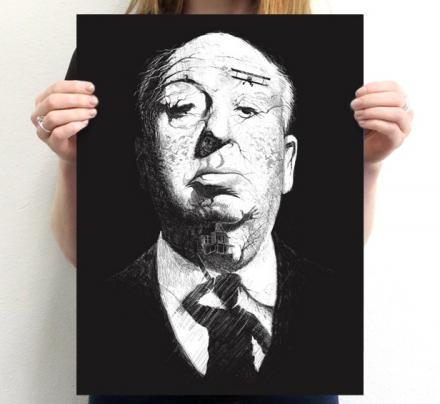 Alfred Hitchcock Hidden Images Poster/T-Shirt