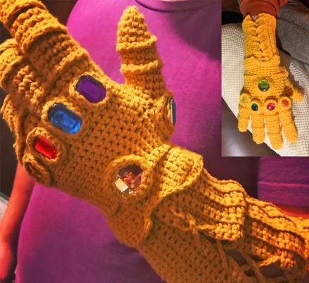Avengers Infinity Gauntlet Knit Glove (DIY or Pre-made)