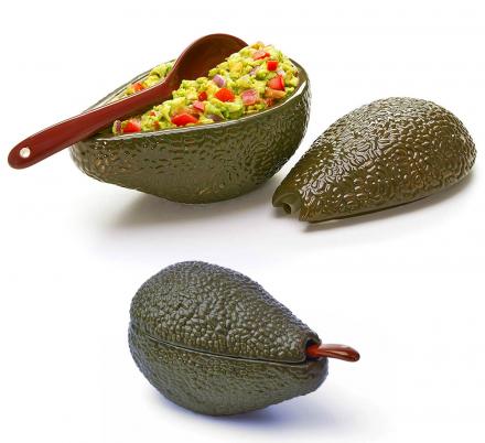 Avocado Shaped Guacamole Serving Dish