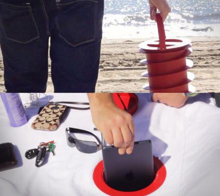 This Beach Vault Screws Into The Sand To  Hide and Protect Your Belongings From Beach Thieves