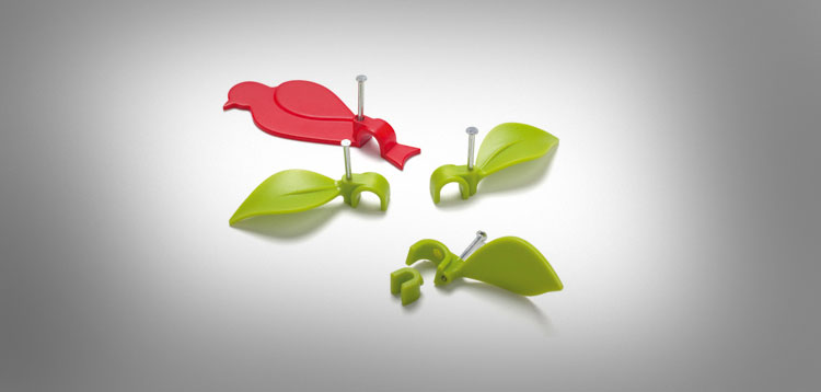 Bird and Leaf Cable Clips