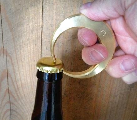 Brass Crescent Bottle Opener