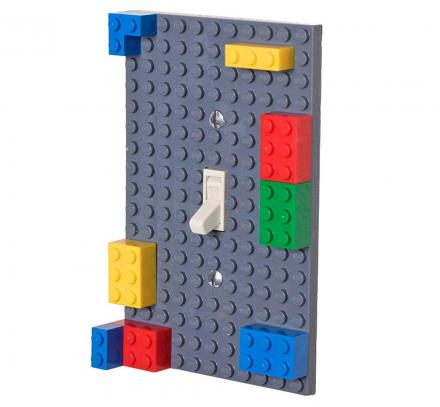 Building Block Light Switch Lets You Attach Legos