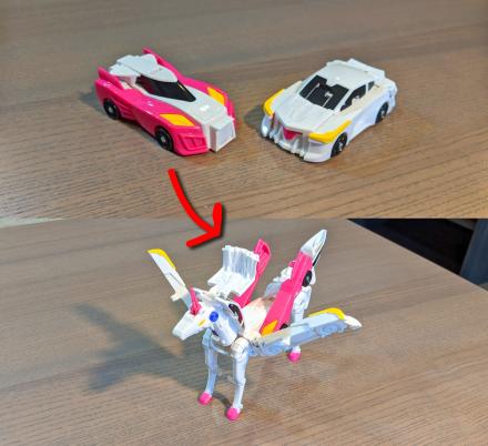 These Magnetic Cars Automatically Transform Into a Unicorn When Connected