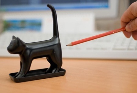 Meowing Cat Butt Pencil Sharpener Meows As You Twist Pencil