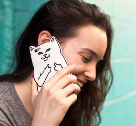 Cat Flicking You Off iPhone Case