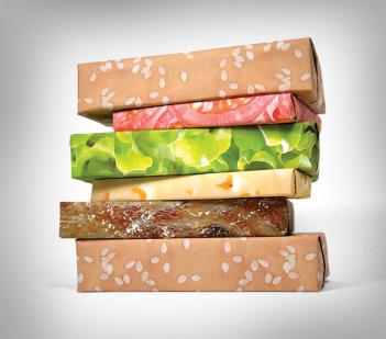 This Cheeseburger Wrapping Paper Is A Perfect Way To Wrap Gifts For Minecraft Lovers