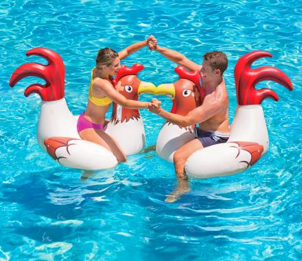 You Can Now Get Giant Inflatable Chickens, So You Can Play The Chicken Fight Game In The Pool