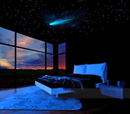Comet and Stars Glow In The Dark Ceiling Mural