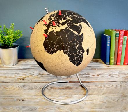 Cork Globe To Pinpoint Your Travels