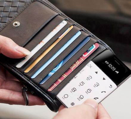 Credit Card Sized Phone Fits In Your Wallet