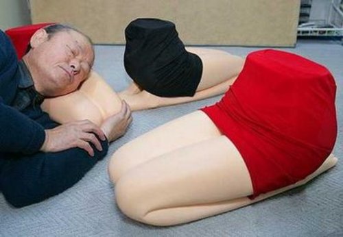 Creepy Asian Woman Legs Pillow