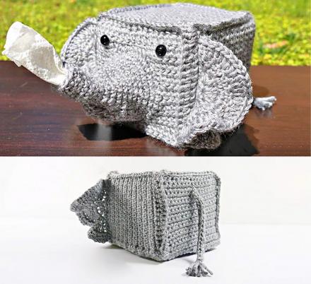 This Crochet Tissue Cover Turns Your Kleenex Box Into a Spraying Elephant Trunk