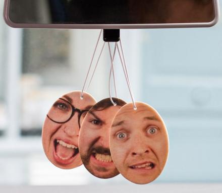 Custom Car Air-Fresheners Using You or Your Friend's Faces