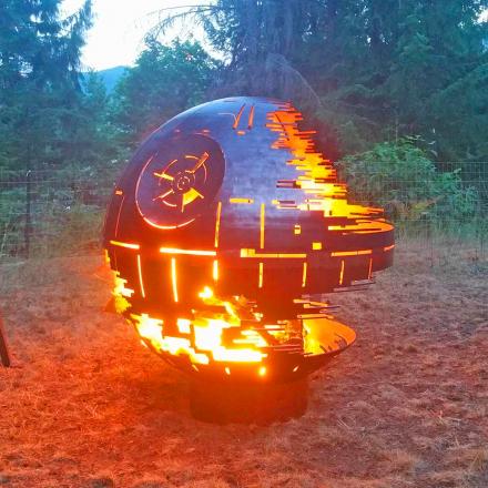 This Death Star Fire Pit Is The Ultimate Centerpiece For Any Star Wars Fanatics Patio