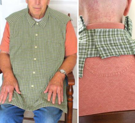 Adult Bibs Look Like a Button-Up Shirt Help Restore The Dignity To Those Who Use Them