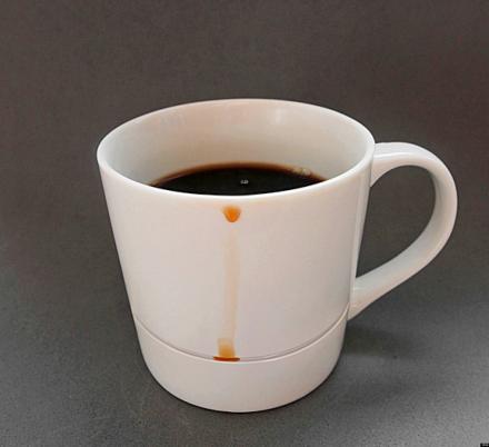 This Genius Drip-Catching Coffee Mug Will Keep Your Table Clear Of Drip Stains