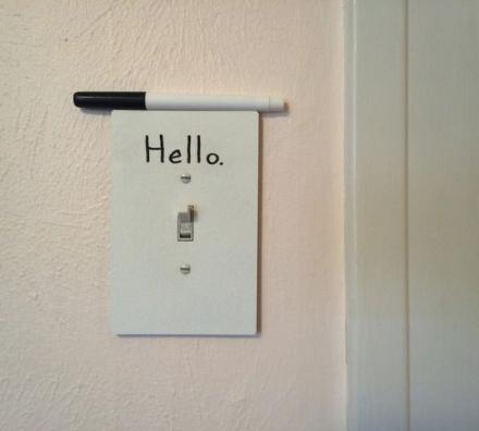 Dry Erase Board Light Switches