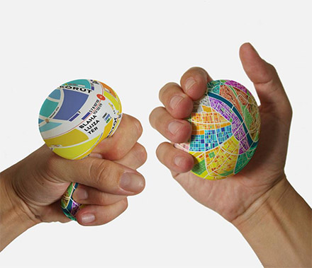 Egg Map: Squeeze The Ball To Magnify The Map