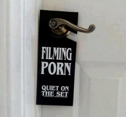 Filming Porn Quiet On The Set Door Hanger