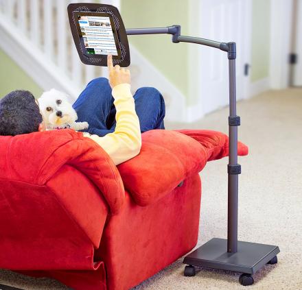 This Ultimate Floor Stand Tablet and Book Holder Lets You Watch Or Read Hands-Free
