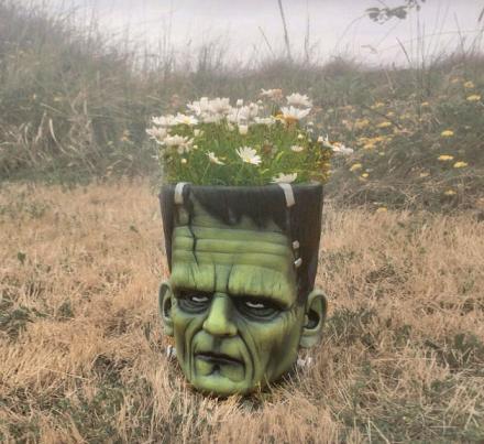 Frankenstein Head Flower Pots