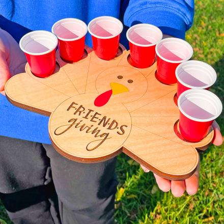 This Turkey Shaped Friendsgiving Shot Tray Is Perfect For Holiday Get-Togethers With Friends