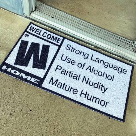This Funny Mature Rating Welcome Doormat Is Perfect For Gamers