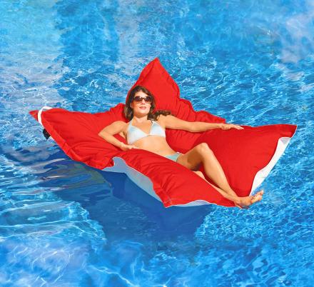 These Bean Bag Pool Floats Are Like Laying on a Giant Pillow In The Water