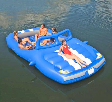This Giant Convertible Car Lake Float Is The Ultimate Spot For Relaxing On The Water