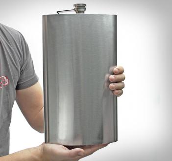 Giant Flask Holds 1 Gallon Of Booze