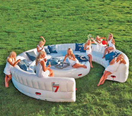 Giant Inflatable Outdoor Circular Couch Fits Up To 30 People