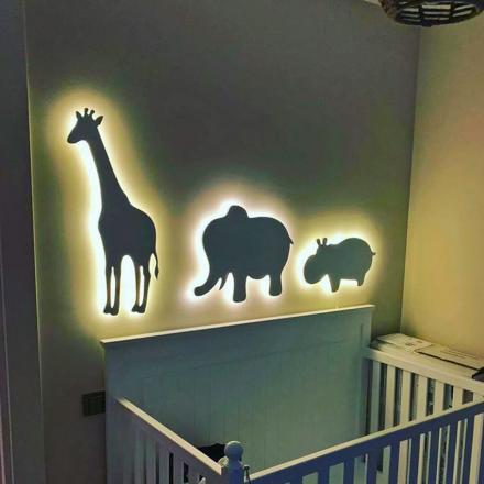 These Glowing Animal Wall Night Lights Are Perfect For a Nursery Or Kids Bedroom