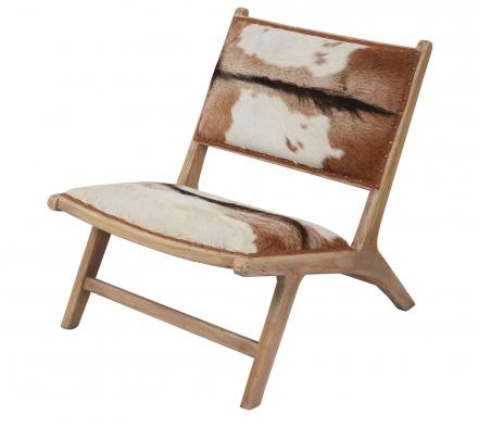 Goatskin Leather Lounger Chair