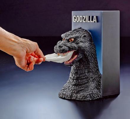 There's Now a Godzilla Tissue Dispenser That Makes The Tissue Look Like Smoke Coming From His Mouth