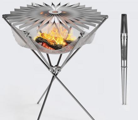 Grillo Portable: A Folding Stainless Steel Minimal Barbecue