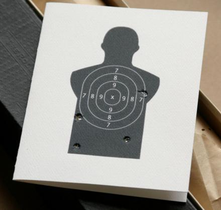 Gun Target 'Miss You' Card