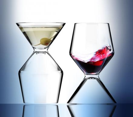 Half Martini Glass Half Wine Glass