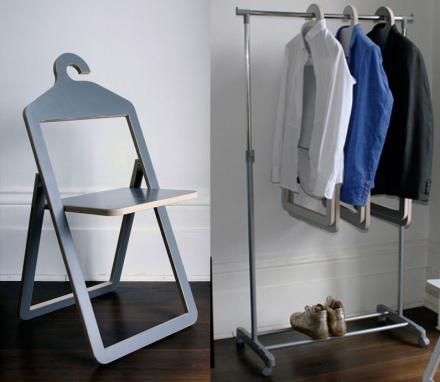 Hanger Chair: A Folding Chair That Hangs In Your Closet When Not In Use