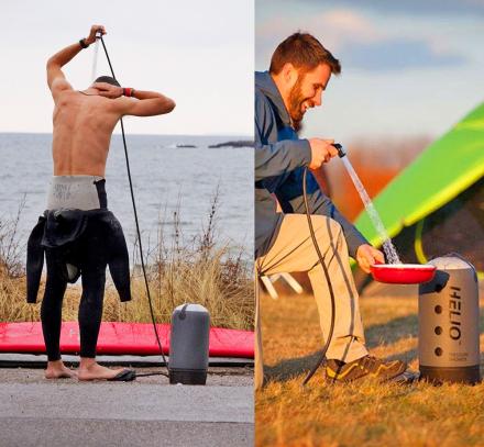 Helio Portable Shower Offers a Pressurized Shower Anywhere