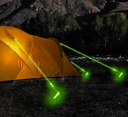 Incredible Glow In The Dark Tent Rope Charges During The Day, Prevents Tripping In The Dark