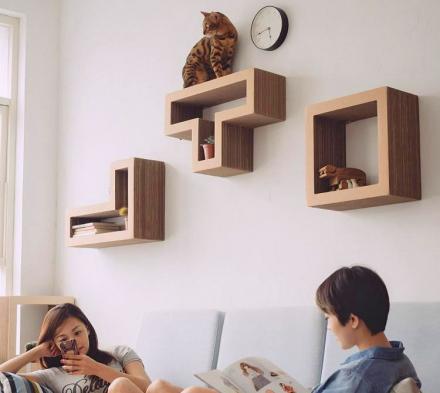 Katris Modular Cat Shelves Are Tetris Blocks For Your Furry Friends