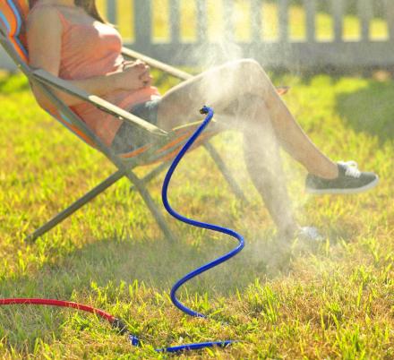 This Flexible Misting Hose Attachment Keeps You Cool All Summer Long