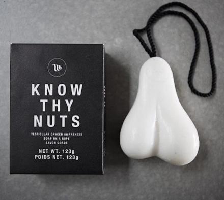 Know Thy Nuts: A Scrotum Shaped Bar of Soap On a Rope