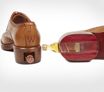 Leather Shoes With Concealed Booze Stash In The Heel