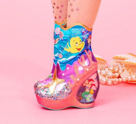 You Can Now Get Little Mermaid Boots With Snow Globe Heels Featuring Ariel and Ursula Figurines Inside
