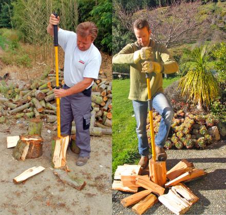 Logmatic Wedge Axe Uses a Slide Hammer To Easily Split Wood